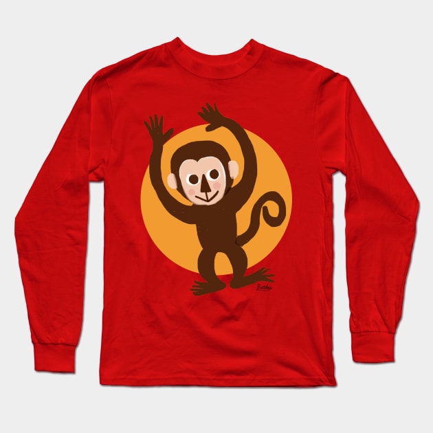 Monkey Long Sleeve T-Shirt by BATKEI